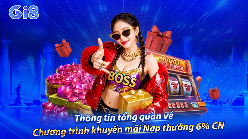 Nạp thưởng 6% vào mỗi ngày chủ nhật tại GI8